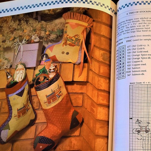 COUNTRY CROSS-STITCH DESIGNS -ELLEN STOUFFER 1990 - Picture 14 of 16